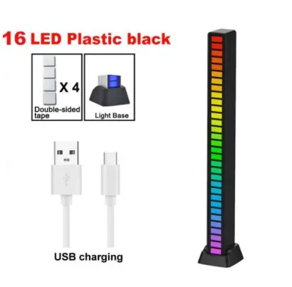 Музыкальный светильник RGB USB лампа настольная (Светомузыка)